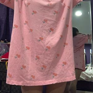 WILDFOX rose T-SHIRT DRESS